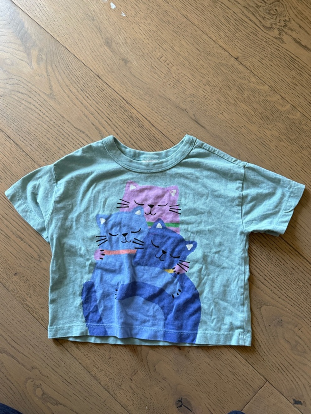 Hanna Andersson Tee with Colorful Stacked Cats, 2T
